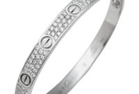 Cartier love bracelet white gold diamonds